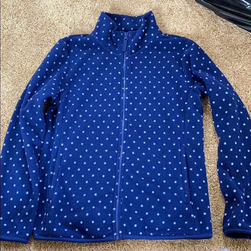 Uniqlo Jacket Navy with White Dots Girls Size 11